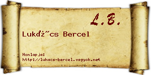 Lukács Bercel névjegykártya