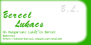 bercel lukacs business card
